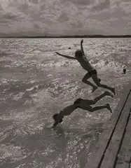 Jumper and Driver by Peter Keetman, 1956, silver gelatin, sold Dec 2020