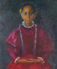 Portrait of Melody by Clara Klinghoffer, 1959, oil on canvas, sold Jan 2021
