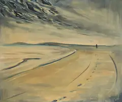 Shoreline by Robert R. Bliss, oil on canvas, sold Jan 2021
