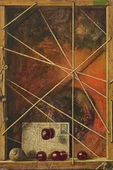 Untitled (Cherries) by Robert Knaus, 1966, oil on board, sold Jan 2021