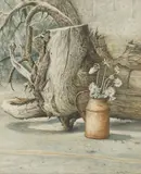 The Lady's Slipper by Reynolds Thomas, watercolor and gouache on paper, sold Jan 2021