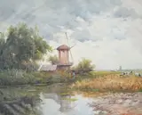 Pastoral by Juan de La Cruz Soler, oil on canvas (unstretched), sold Jan 2021