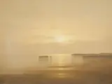 Seascape Sunrise by Guy Gladwell, oil on canvas (unstretched), sold Jan 2021