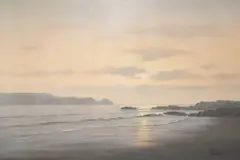 Morning Sun Reflections by Guy Gladwell, oil on canvas (unstretched), sold Jan 2021
