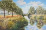 Late Spring at Beeleigh Essex by Graham Petley, oil on canvas (unstretched), sold Jan 2021