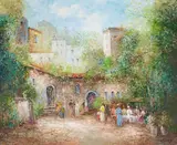 A Lovely Day by Willi Bauer, oil on canvas (unstretched), sold Jan 2021