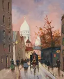 Sacré-Cœur by Henri Schaeffer, oil on canvas (unstretched), sold Jan 2021