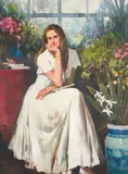 A Storybook Dream by Lawrence, oil on canvas (unstretched), sold Jan 2021