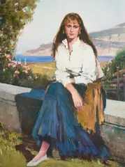 Moment in Time by Lawrence, oil on canvas (unstretched), sold Jan 2021