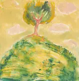 One Tree Hill by Darren Vigil Gray, monotype, sold Feb 2021