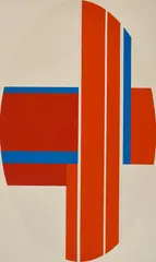 Untitled (Abstract composition) by Ilya Bolotowsky, lithograph, sold Feb 2021