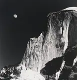 Moon & Half Dome by Ansel Adams, silver gelatin print laid down to mount, sold Feb 2021