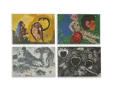 Abstract Lithographs (4) by Robert Beauchamp, lithograph, sold Feb 2021