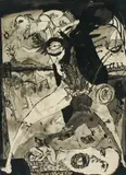 Untitled (Composition with nude) by Lowell Boyers, ink and wash on paper, sold Feb 2021