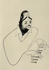 Duke Ellington by Al Hirschfeld, etching, sold Feb 2021
