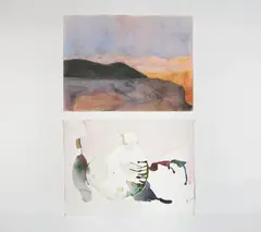 Works on Paper (2) by Benoît Gilsoul, watercolor, pastel on paper, sold Feb 2021