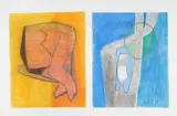 Works on Paper (2) by Benoît Gilsoul, pastel on paper, sold Feb 2021