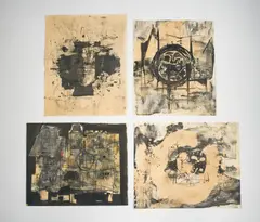 Works on Paper (4) by Benoît Gilsoul, India ink, wash, pencil on paper, sold Feb 2021