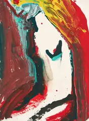 Nude by Bengt Lindström, acrylic on paper, sold Feb 2021
