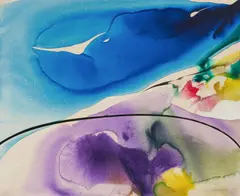 Phenomena Share of Violet by Paul Jenkins, 1966, acrylic on canvas, sold Feb 2021