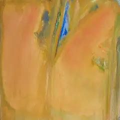 Ocre Rosé Tache Bleu Touraine by Olivier Debré, 1981-2, oil on canvas, sold Feb 2021