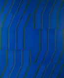Tall Blue, Open Series by Michael Loew, 1973, acrylic on canvas, sold Feb 2021