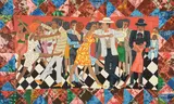 Groovin High by Faith Ringgold, 1996, serigraph, sold Feb 2021