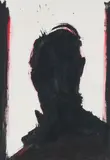 Shadow Head Portrait by Richard Hambleton, 2004, acrylic on paper, sold Feb 2021