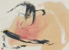 Untitled by Zhang Wei, oil on rice paper, sold Feb 2021