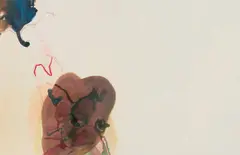Untitled by Stephanie Pryor, acrylic ink and acrylic paint on gessoed rag paper, sold Feb 2021