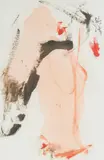 Untitled (Red and Black) by Zhang Wei, watercolor on paper, sold Feb 2021