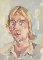 Portrait of a Man, Blonde Hair by George Ayers Cress, oil on canvas, sold Jan 2024