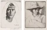 (i) PHEMIE (MARGUERITE), 1924, (ii) YOLANDE (MRS RUSHBURY) by Gerald Brockhurst, 1920, Edition: edition: (i) edition of 76(ii) edition of 40, sold May 2016