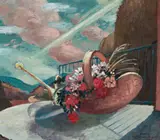 Sketch For Floral Adventure by Adrian Feint, 1945, oil on board, sold Dec 2015