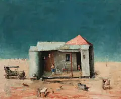 Outback by Sali Herman, 1946, oil on canvas on composition board, sold Dec 2015