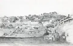 Waverton, Sydney by Lloyd Rees, 1931, pencil on paper, sold Dec 2015