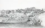 Waverton, Sydney by Lloyd Rees, 1931, pencil on paper, sold Dec 2015