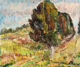 Near Exeter by Grace Cossington Smith, 1947, oil on board, sold Dec 2015