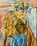 Golden Wattle Interior by Grace Cossington Smith, c.1955, oil on board, sold Dec 2015