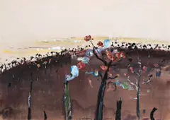 Burning Tree, Upwey by Fred Williams, 1969, gouache on paper on board, sold Dec 2015