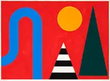 Junction by John Coburn, 1970, gouache on paper, sold Dec 2015