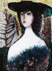 Tania by Michael Kmit, 1968, oil on board, sold Dec 2015