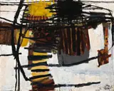 Landscape No 1 by John Olsen, 1957, oil on canvas, sold Dec 2015
