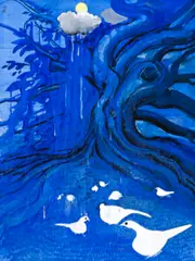 Sunshower by Brett Whiteley, 1983, gouache and collage on card housed in the artist’s original acrylic frame, sold Dec 2015