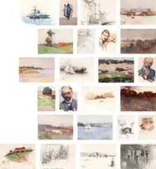An Album Of 24 Postcards, 1898 – by J J Hilder, 1905, watercolour on paper, offered Dec 2015