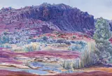 Palm Valley by Albert Namatjira, c.1950, watercolour on paper, sold Dec 2015