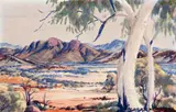 The Macdonnell Ranges On South Side by Albert Namatjira, c.1959, watercolour on paper, offered Dec 2015