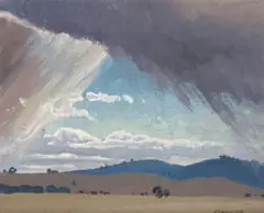 Storm Clouds by Elioth Gruner, 1931, oil on board, sold Dec 2015
