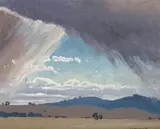 Storm Clouds by Elioth Gruner, 1931, oil on board, sold Dec 2015