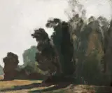 Le Pres De Champagne by Max Meldrum, c.1910, oil on canvas, sold Dec 2015